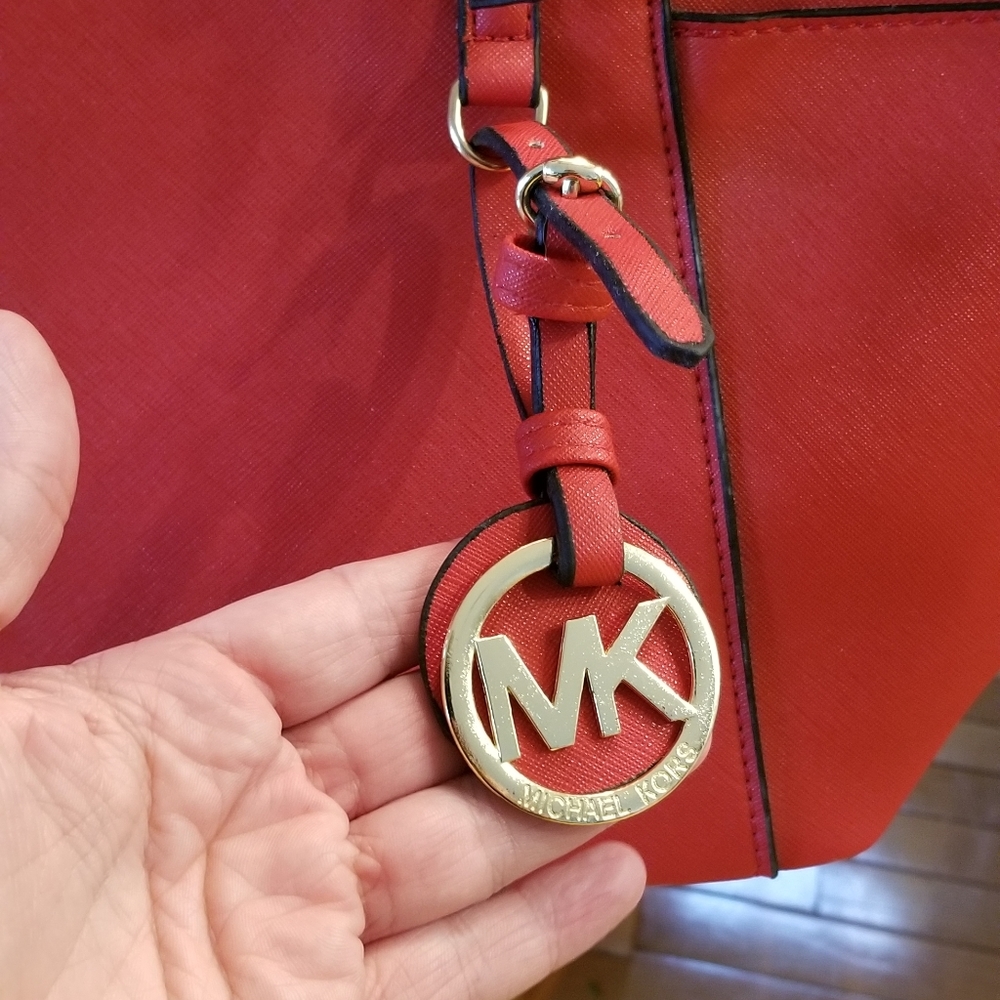 Michael Kors Red Purse - Picture 3 of 6
